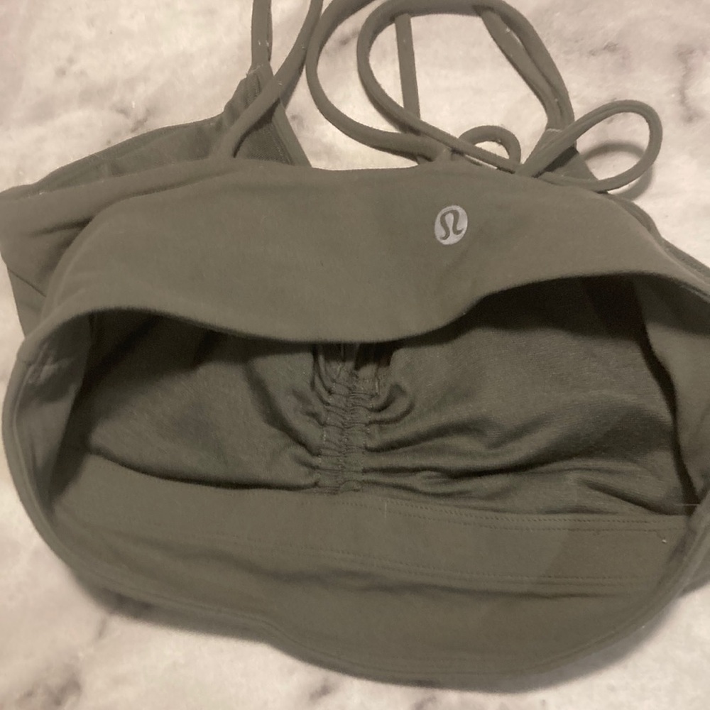 Lululemon athletica Strappy Olive Green Bralette - Picture 15 of 16